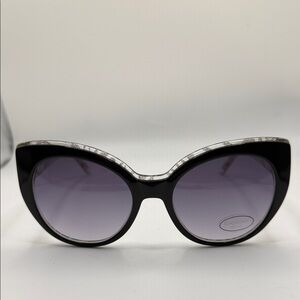 Bebe Black and Silver Glam Sunglasses